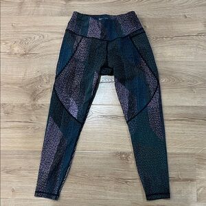 Sweaty Betty Power Leggings in Teal, Purple, Black Stripe